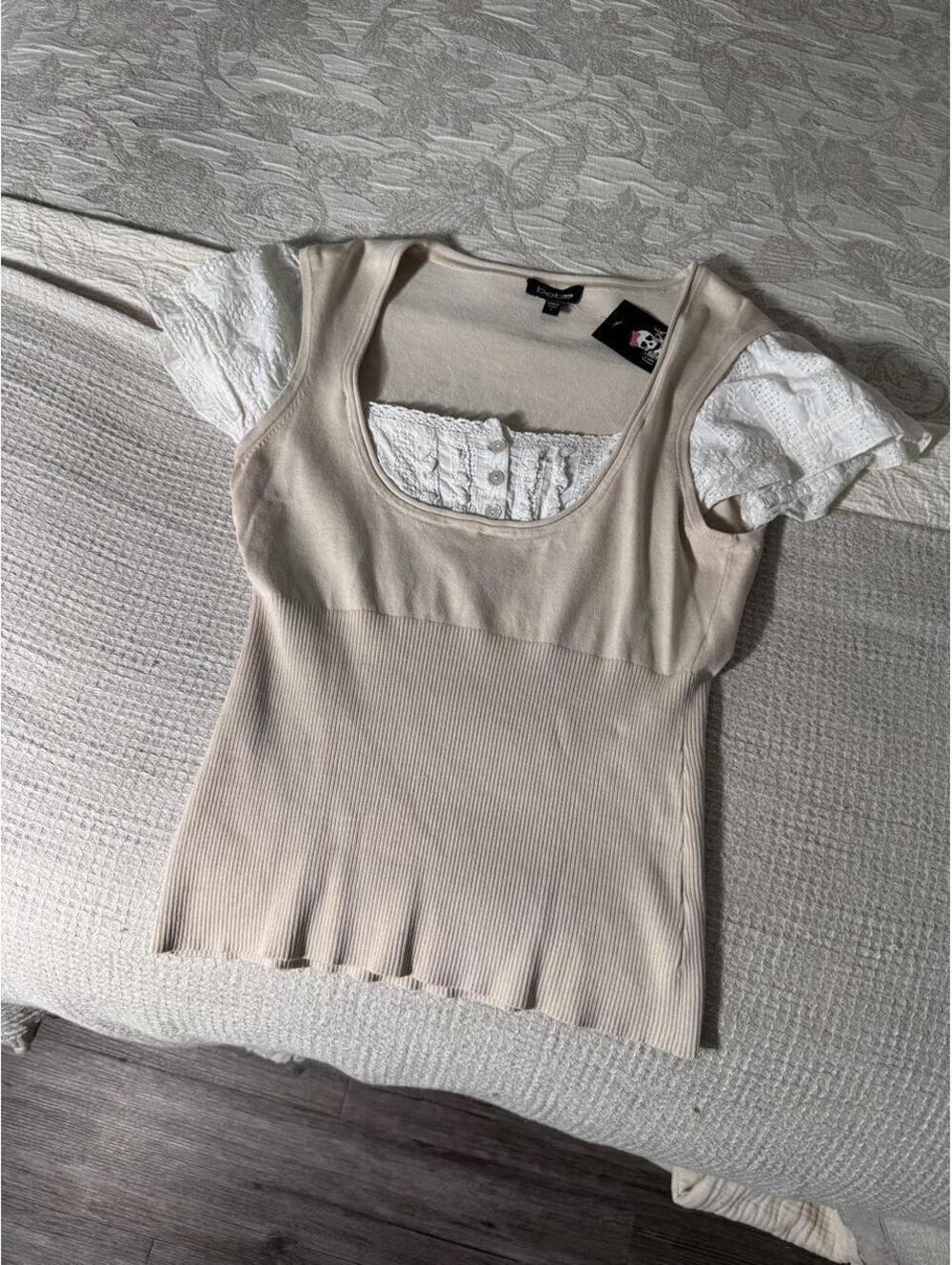 rare pinterest famous bebe milkmaid top